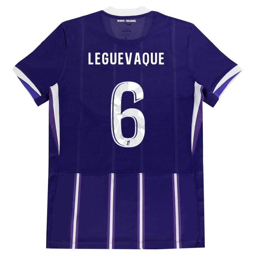 Danxen Kinderen Laurie Leguevaque #6 Paars Wit Thuisshirt Thuistenue 2026/27 T-Shirt