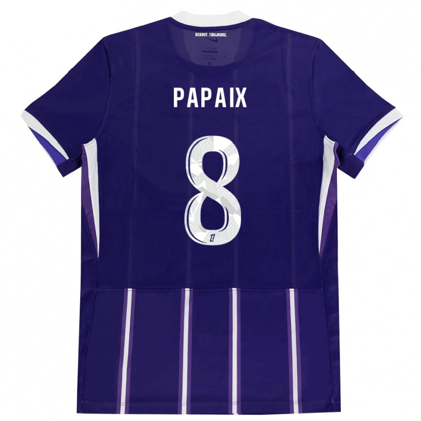 Danxen Kinderen Pauline Papaix #8 Paars Wit Thuisshirt Thuistenue 2026/27 T-Shirt