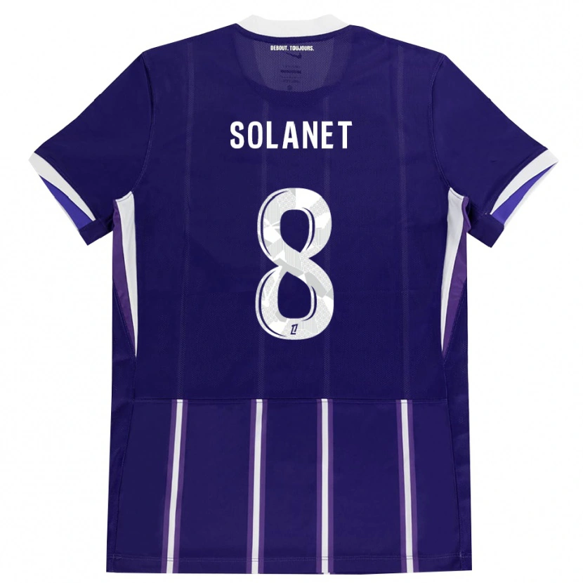 Danxen Kinderen Tatiana Solanet #8 Paars Wit Thuisshirt Thuistenue 2026/27 T-Shirt