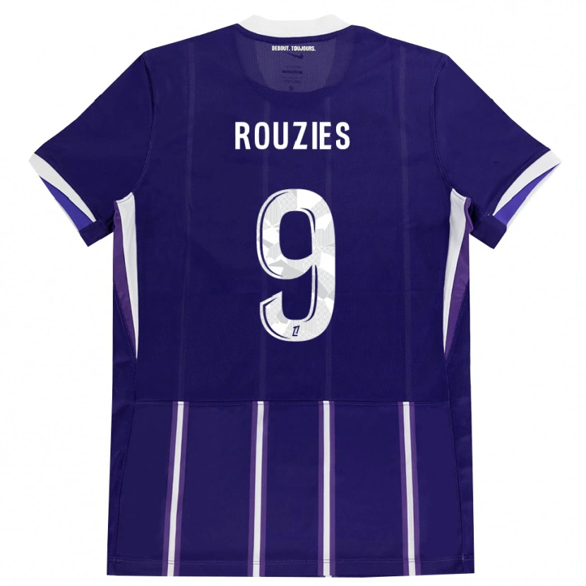 Danxen Kinderen Manon Rouzies #9 Paars Wit Thuisshirt Thuistenue 2026/27 T-Shirt
