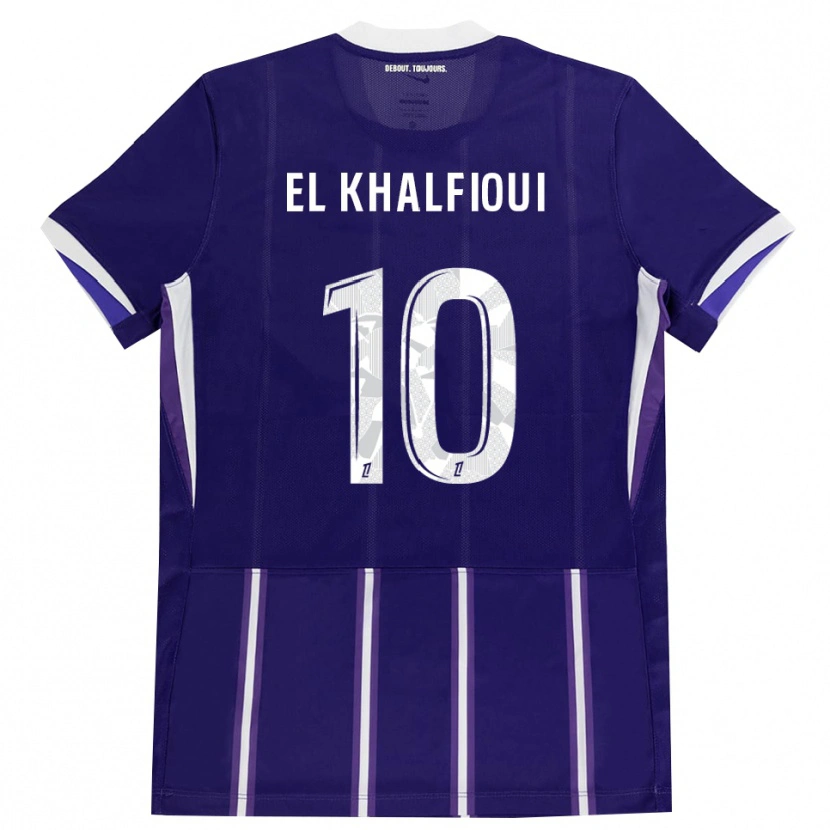 Danxen Kinderen Zakari El Khalfioui #10 Paars Wit Thuisshirt Thuistenue 2026/27 T-Shirt