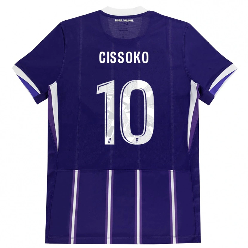 Danxen Kinderen Ibrahim Cissoko #10 Paars Wit Thuisshirt Thuistenue 2026/27 T-Shirt