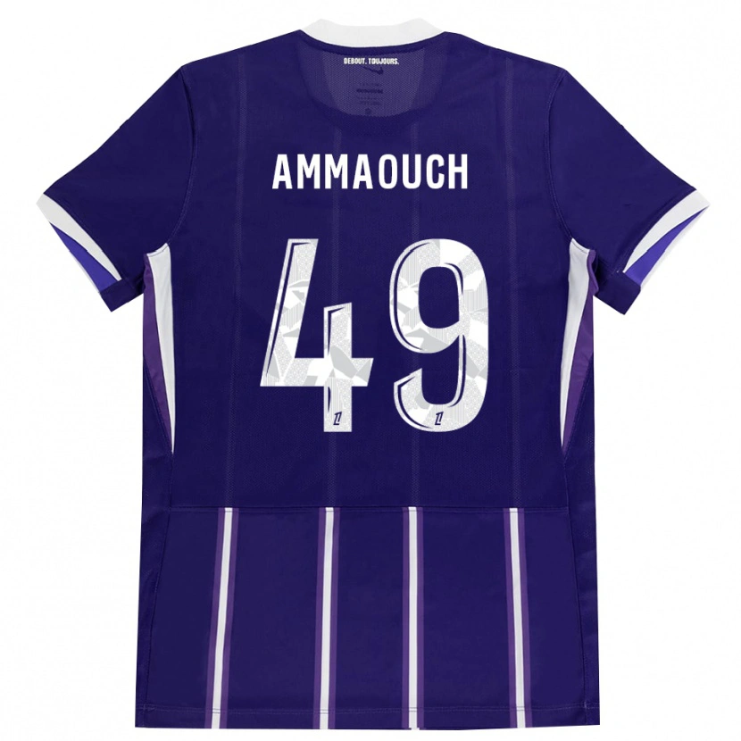 Danxen Kinderen Aymen Amaaouch #49 Paars Wit Thuisshirt Thuistenue 2026/27 T-Shirt