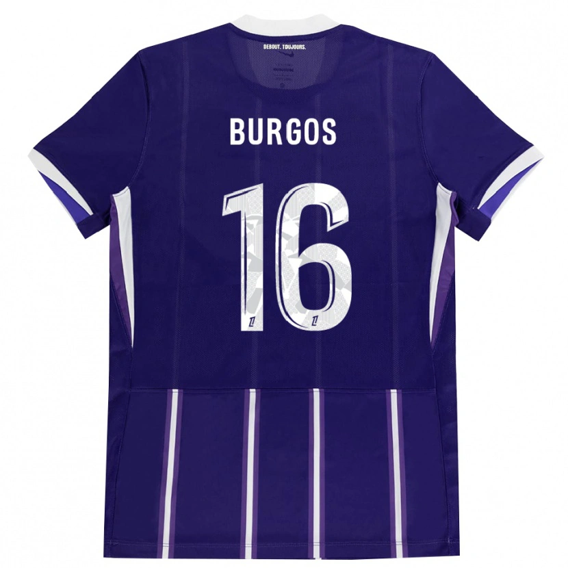 Danxen Kinderen Diego Burgos #16 Paars Wit Thuisshirt Thuistenue 2026/27 T-Shirt