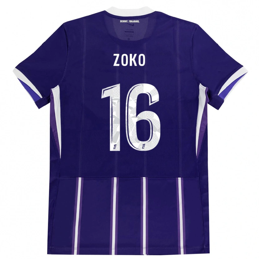 Danxen Kinderen Nathan Zoko #16 Paars Wit Thuisshirt Thuistenue 2026/27 T-Shirt