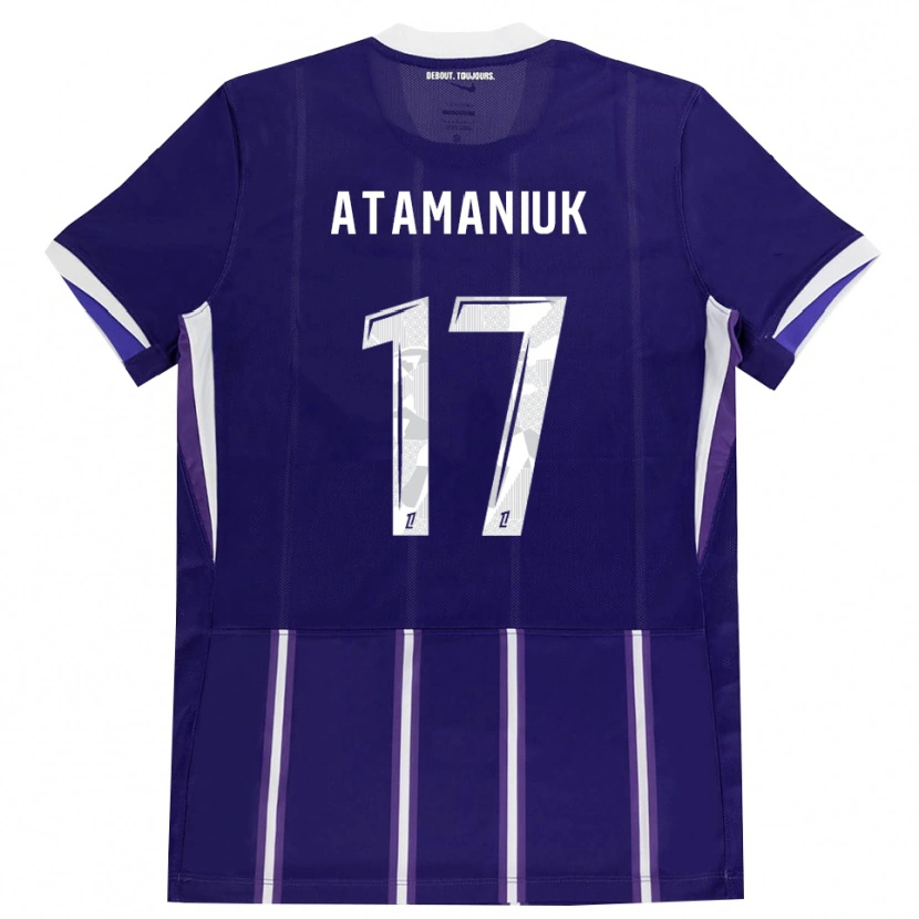 Danxen Kinderen Alexandra Atamaniuk #17 Paars Wit Thuisshirt Thuistenue 2026/27 T-Shirt