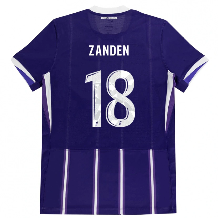 Danxen Kinderen Oliver Zandén #18 Paars Wit Thuisshirt Thuistenue 2026/27 T-Shirt
