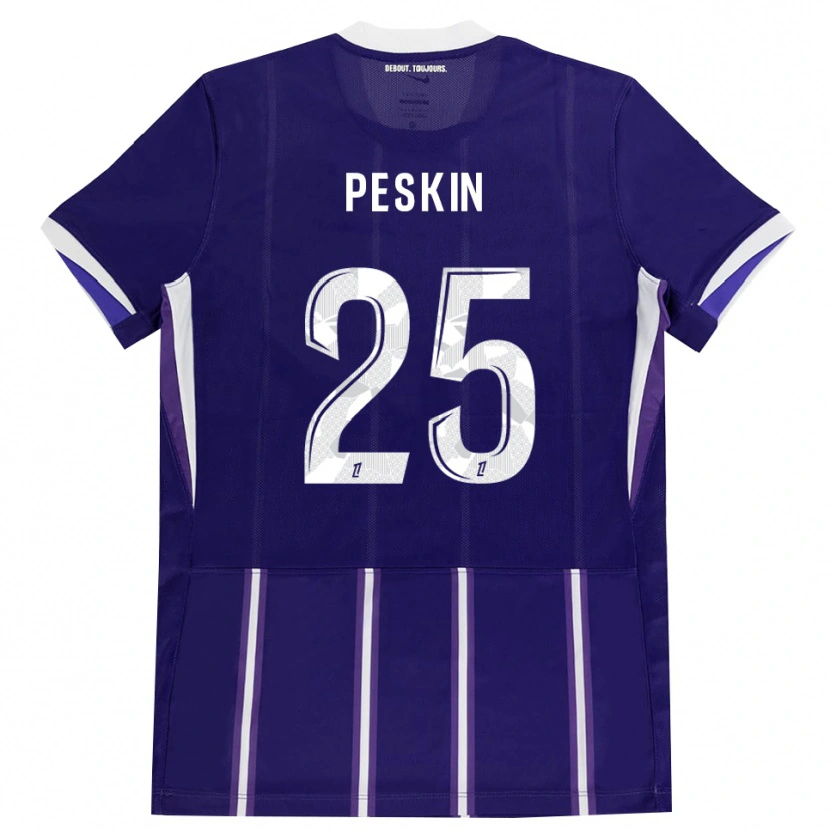Danxen Kinderen Kelso Peskin #25 Paars Wit Thuisshirt Thuistenue 2026/27 T-Shirt