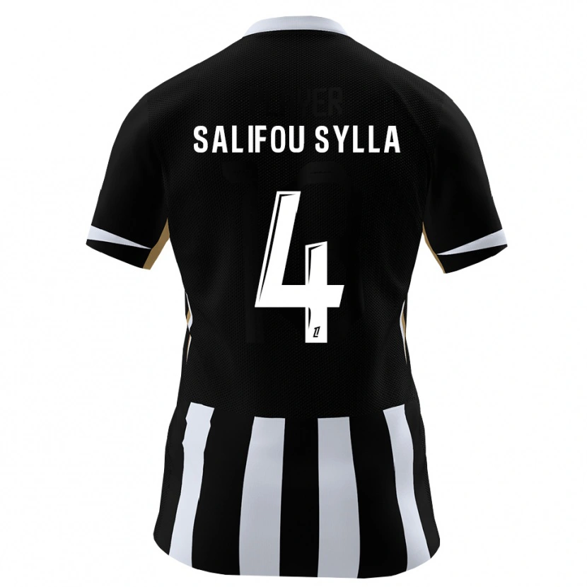Danxen Kinderen Salifou Sylla #4 Zwart Blauw Thuisshirt Thuistenue 2026/27 T-Shirt