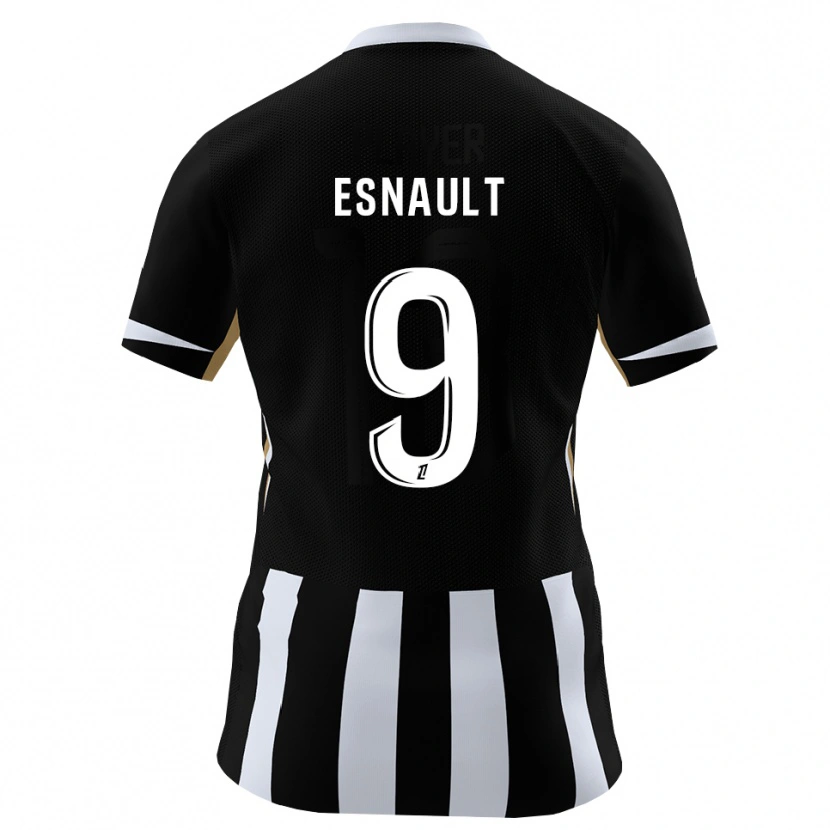 Danxen Kinderen Joshua Esnault #9 Zwart Blauw Thuisshirt Thuistenue 2026/27 T-Shirt