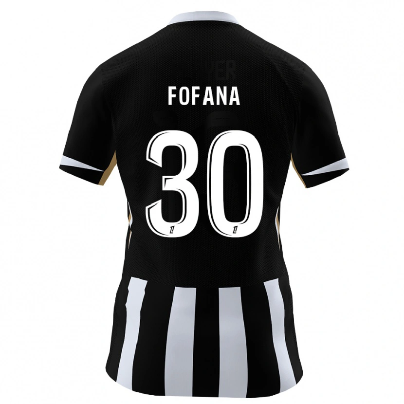 Danxen Kinderen Yahia Fofana #30 Zwart Blauw Thuisshirt Thuistenue 2026/27 T-Shirt