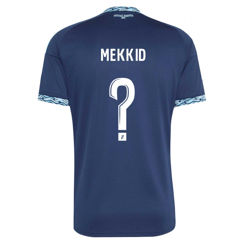 Danxen Kinderen Ayoub Mekkid #0 Staalblauw Wit Thuisshirt Thuistenue 2026/27 T-Shirt