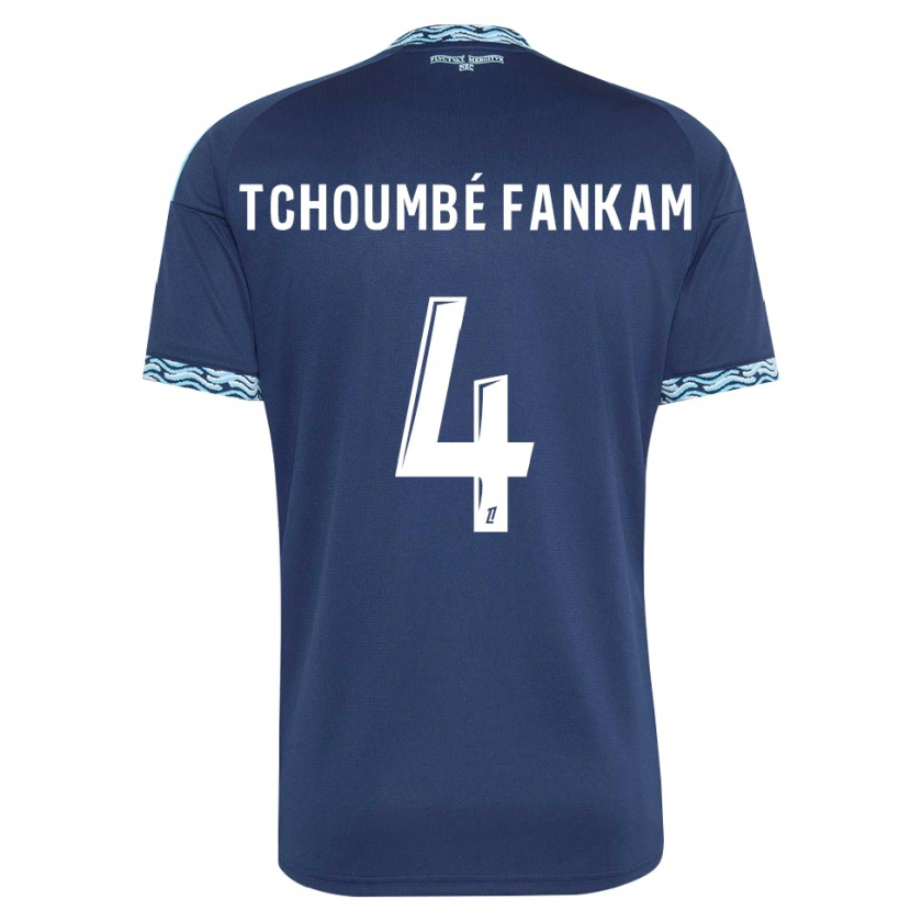 Danxen Kinderen Erwan Tchoumbé Fankam #4 Staalblauw Wit Thuisshirt Thuistenue 2026/27 T-Shirt