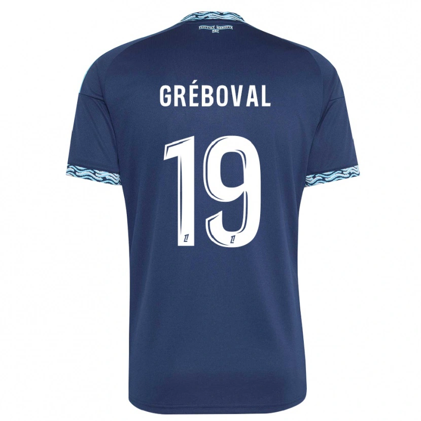 Danxen Kinderen Théa Gréboval #19 Staalblauw Wit Thuisshirt Thuistenue 2026/27 T-Shirt