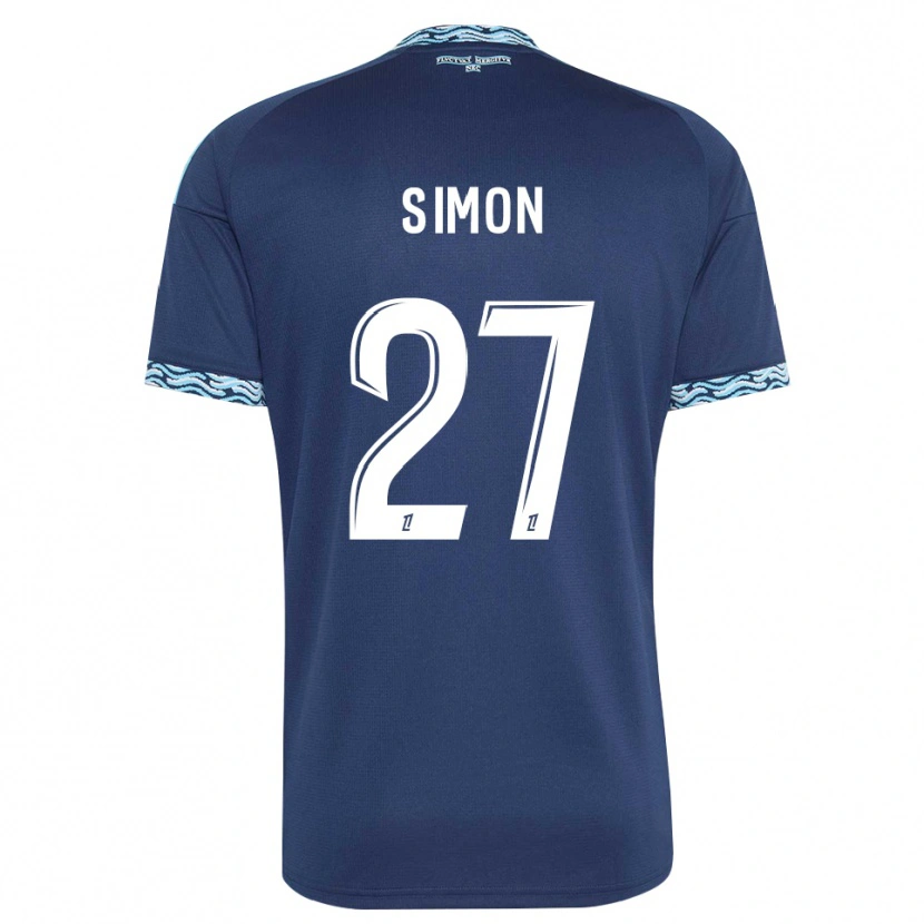 Danxen Kinderen Moses Simon #27 Staalblauw Wit Thuisshirt Thuistenue 2026/27 T-Shirt