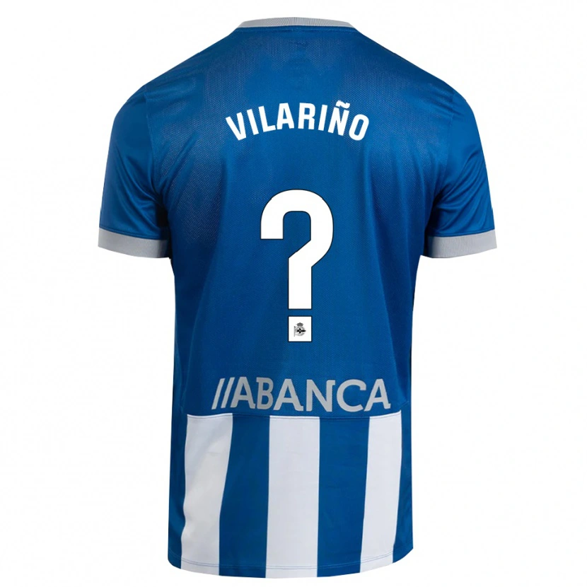 Danxen Kinderen Antón Vilariño #0 Blauw Grijs Wit Thuisshirt Thuistenue 2026/27 T-Shirt