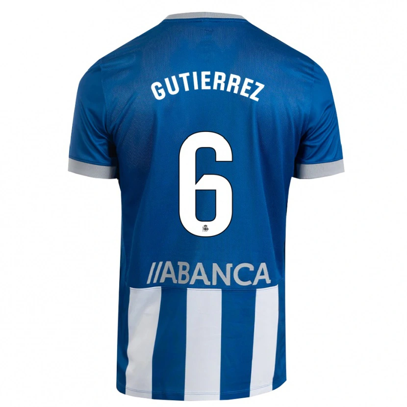 Danxen Kinderen Paula Gutiérrez #6 Blauw Grijs Wit Thuisshirt Thuistenue 2026/27 T-Shirt