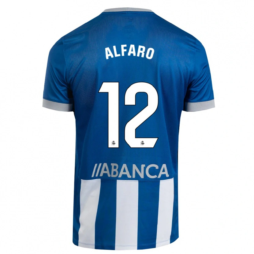 Danxen Kinderen Alejandro Alfaro #12 Blauw Grijs Wit Thuisshirt Thuistenue 2026/27 T-Shirt