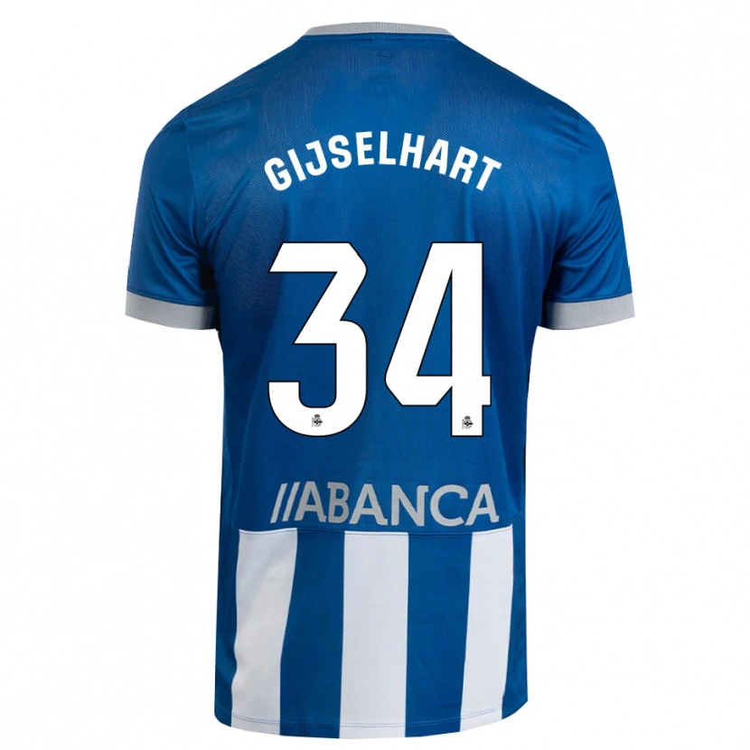 Danxen Kinderen Teun Gijselhart #34 Blauw Grijs Wit Thuisshirt Thuistenue 2026/27 T-Shirt