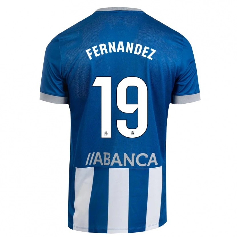 Danxen Kinderen Quique Fernández #19 Blauw Grijs Wit Thuisshirt Thuistenue 2026/27 T-Shirt
