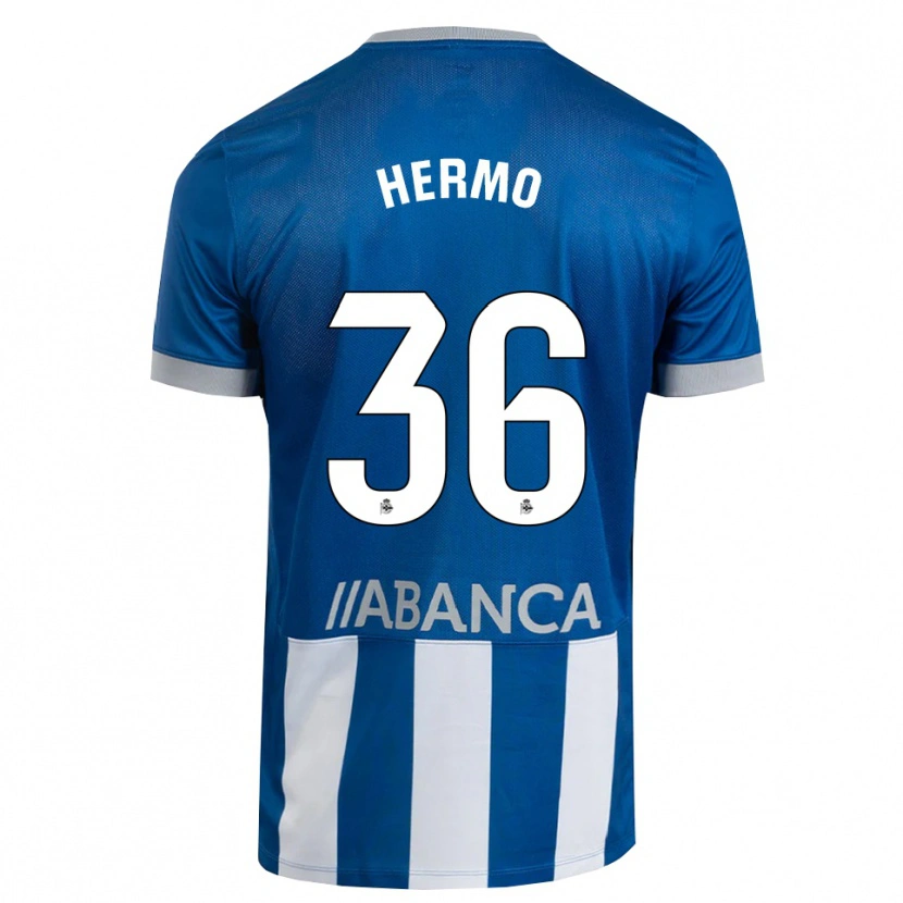 Danxen Kinderen Mario Hermo #36 Blauw Grijs Wit Thuisshirt Thuistenue 2026/27 T-Shirt