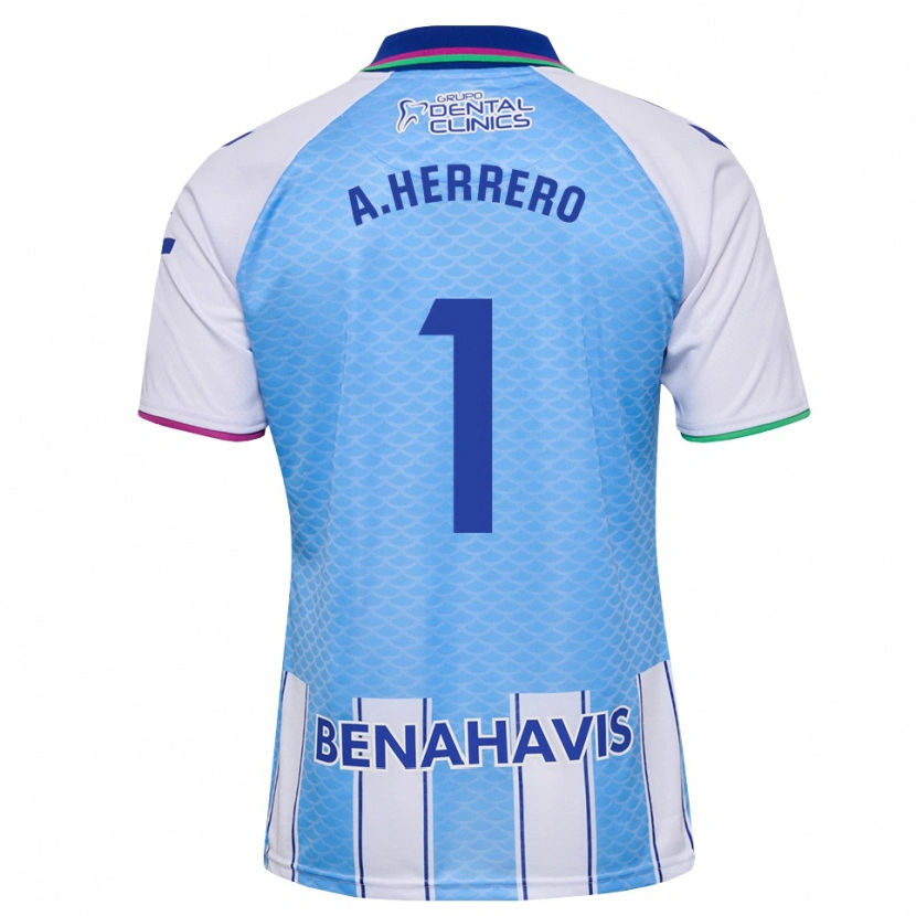 Danxen Kinderen Alfonso Herrero #1 Diep Hemelsblauw Wit Thuisshirt Thuistenue 2026/27 T-Shirt