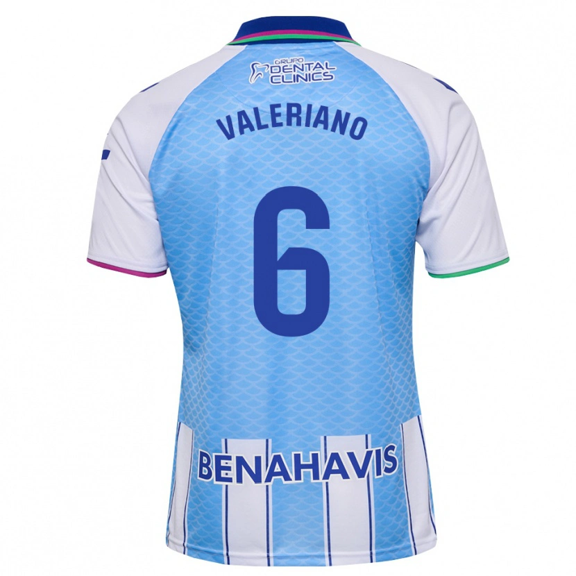Danxen Kinderen Nerea Valeriano Martínez #6 Diep Hemelsblauw Wit Thuisshirt Thuistenue 2026/27 T-Shirt