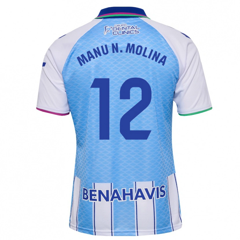 Danxen Kinderen Manu Molina #12 Diep Hemelsblauw Wit Thuisshirt Thuistenue 2026/27 T-Shirt