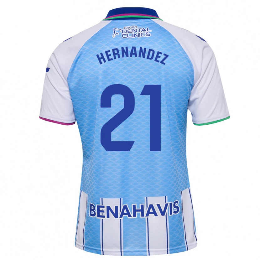 Danxen Kinderen Juan Hernández #21 Diep Hemelsblauw Wit Thuisshirt Thuistenue 2026/27 T-Shirt