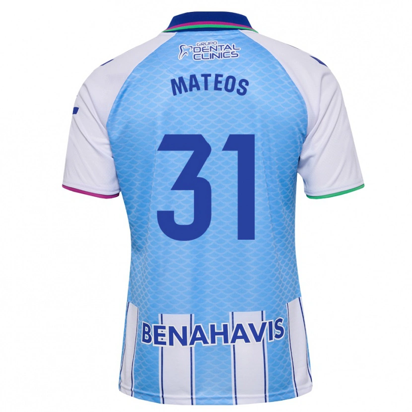 Danxen Kinderen Álex Mateos #31 Diep Hemelsblauw Wit Thuisshirt Thuistenue 2026/27 T-Shirt