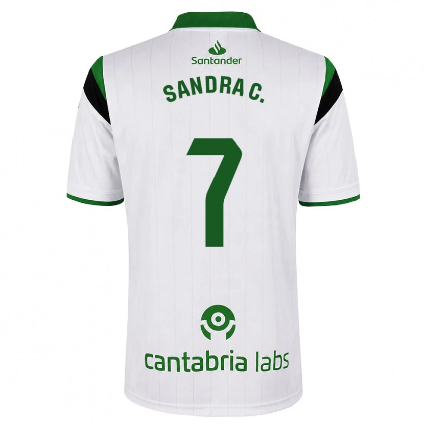 Danxen Kinderen Sandra Calvo Pozo #7 Wit Groen Zwart Thuisshirt Thuistenue 2026/27 T-Shirt