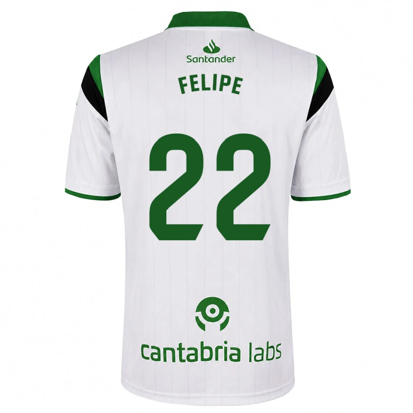 Danxen Kinderen Pedro Felipe #22 Wit Groen Zwart Thuisshirt Thuistenue 2026/27 T-Shirt