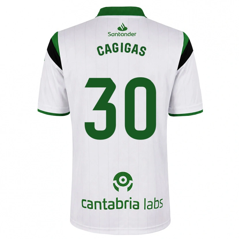 Danxen Kinderen Iván Cagigas #30 Wit Groen Zwart Thuisshirt Thuistenue 2026/27 T-Shirt