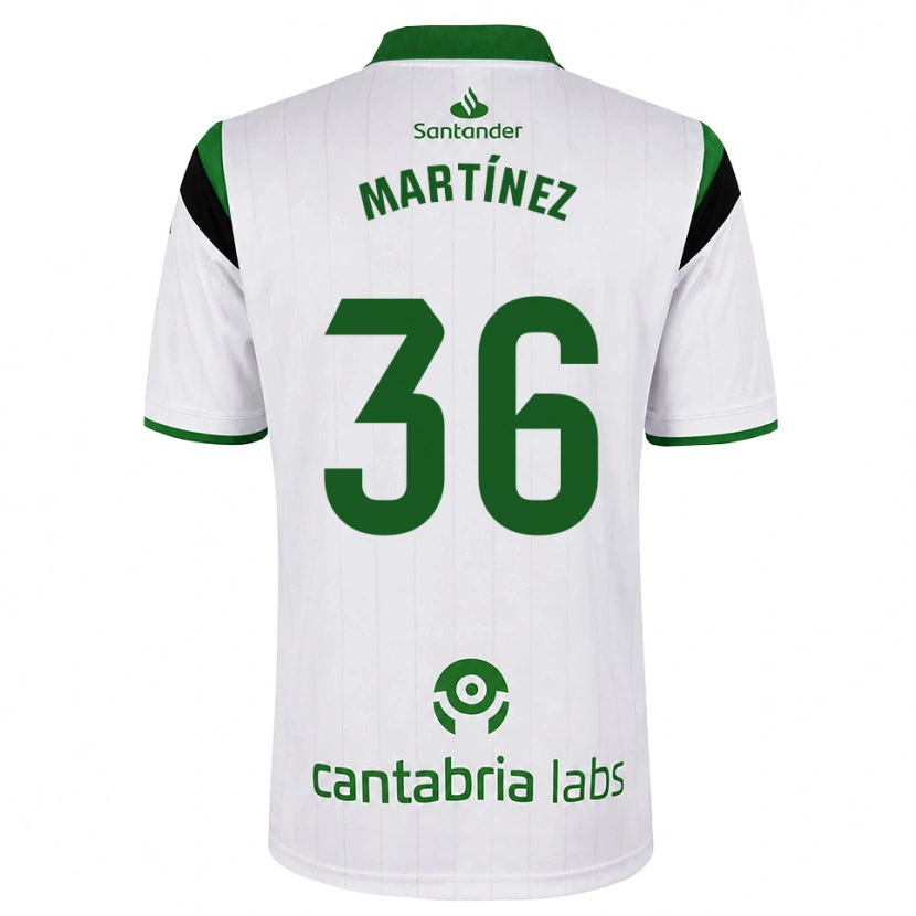 Danxen Kinderen Sergio Martínez #36 Wit Groen Zwart Thuisshirt Thuistenue 2026/27 T-Shirt