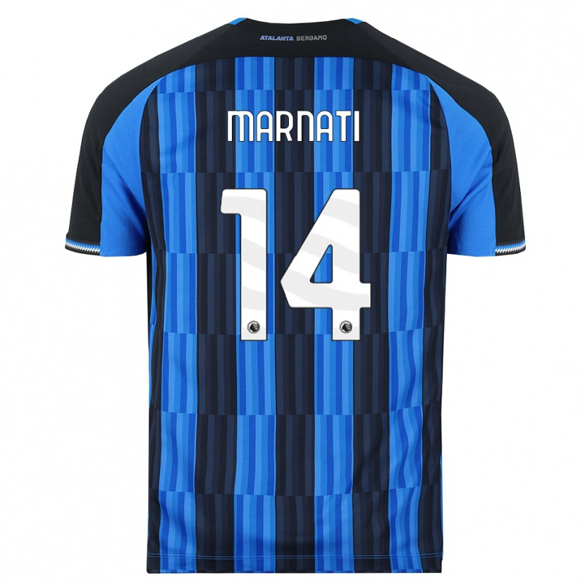 Danxen Kinderen Sebastiano Marnati #14 Blauw Zwart Rood Thuisshirt Thuistenue 2026/27 T-Shirt