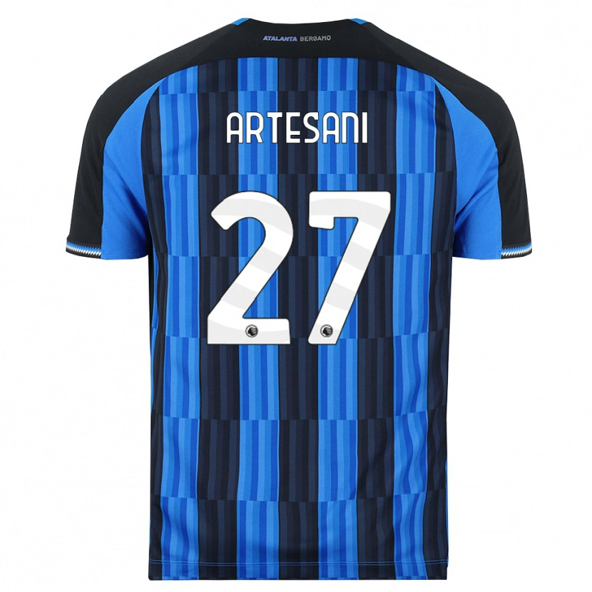 Danxen Kinderen Nicolò Artesani #27 Blauw Zwart Rood Thuisshirt Thuistenue 2026/27 T-Shirt