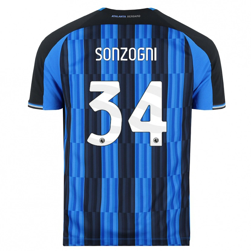 Danxen Kinderen Mattia Sonzogni #34 Blauw Zwart Rood Thuisshirt Thuistenue 2026/27 T-Shirt