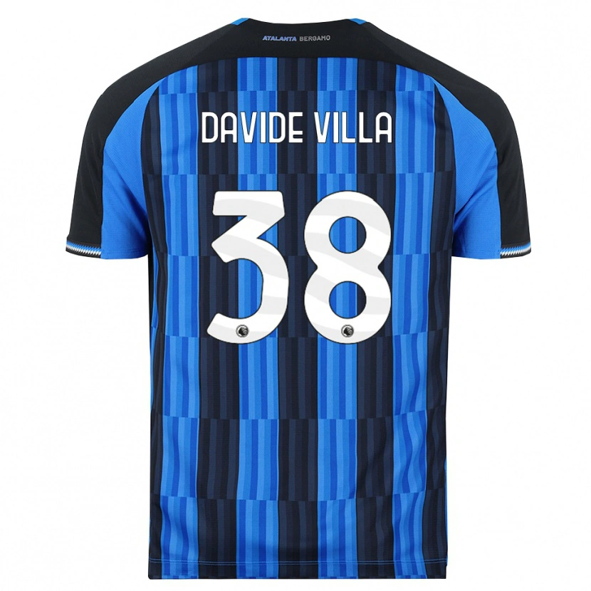Danxen Kinderen Matteo Davide Villa #38 Blauw Zwart Rood Thuisshirt Thuistenue 2026/27 T-Shirt