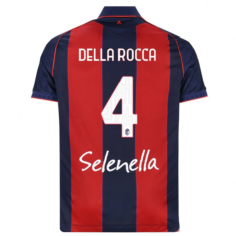 Danxen Kinderen Manuel Della Rocca #4 Koninklijk Blauw Rood Wit Thuisshirt Thuistenue 2026/27 T-Shirt