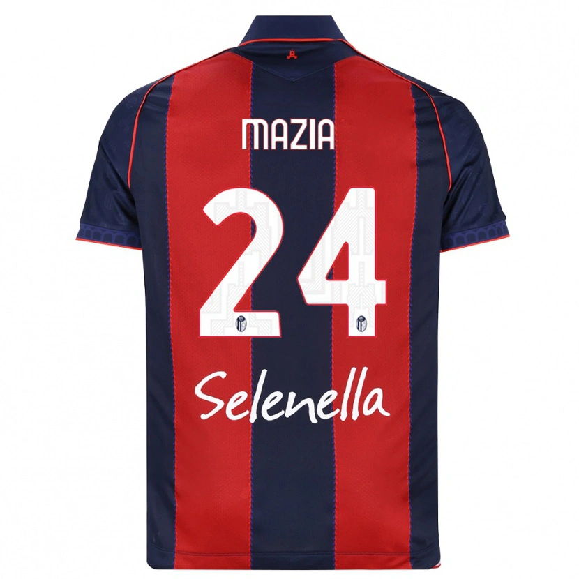 Danxen Kinderen Andrea Mazia #24 Koninklijk Blauw Rood Wit Thuisshirt Thuistenue 2026/27 T-Shirt
