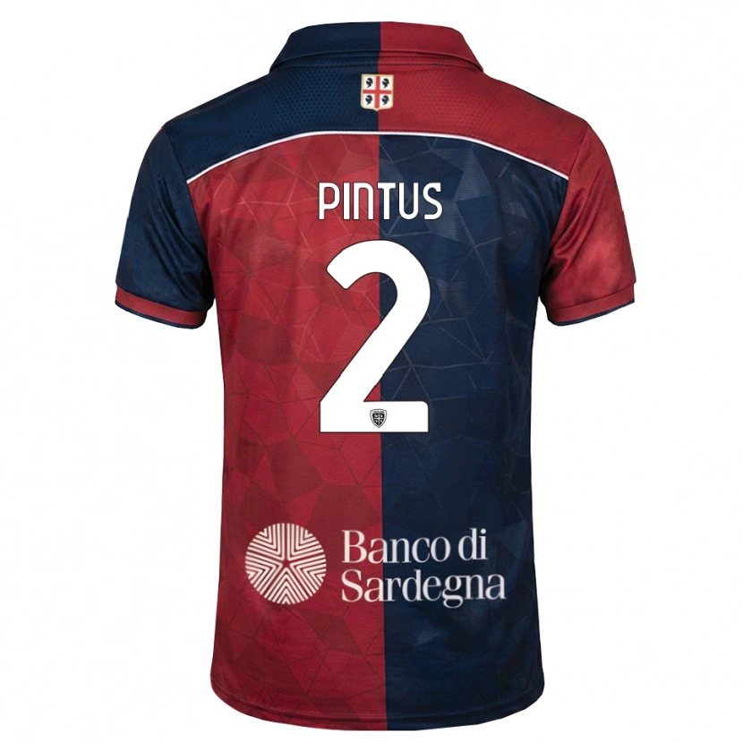 Danxen Kinderen Nicola Pintus #2 Bordeauxrood Koninklijk Blauw Thuisshirt Thuistenue 2026/27 T-Shirt