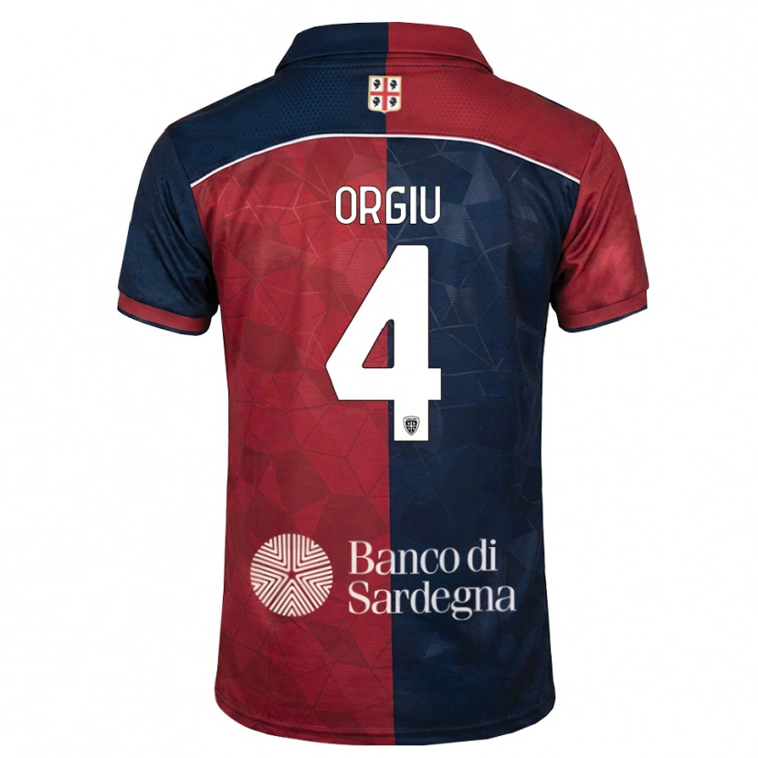 Danxen Kinderen Samuele Orgiu #4 Bordeauxrood Koninklijk Blauw Thuisshirt Thuistenue 2026/27 T-Shirt