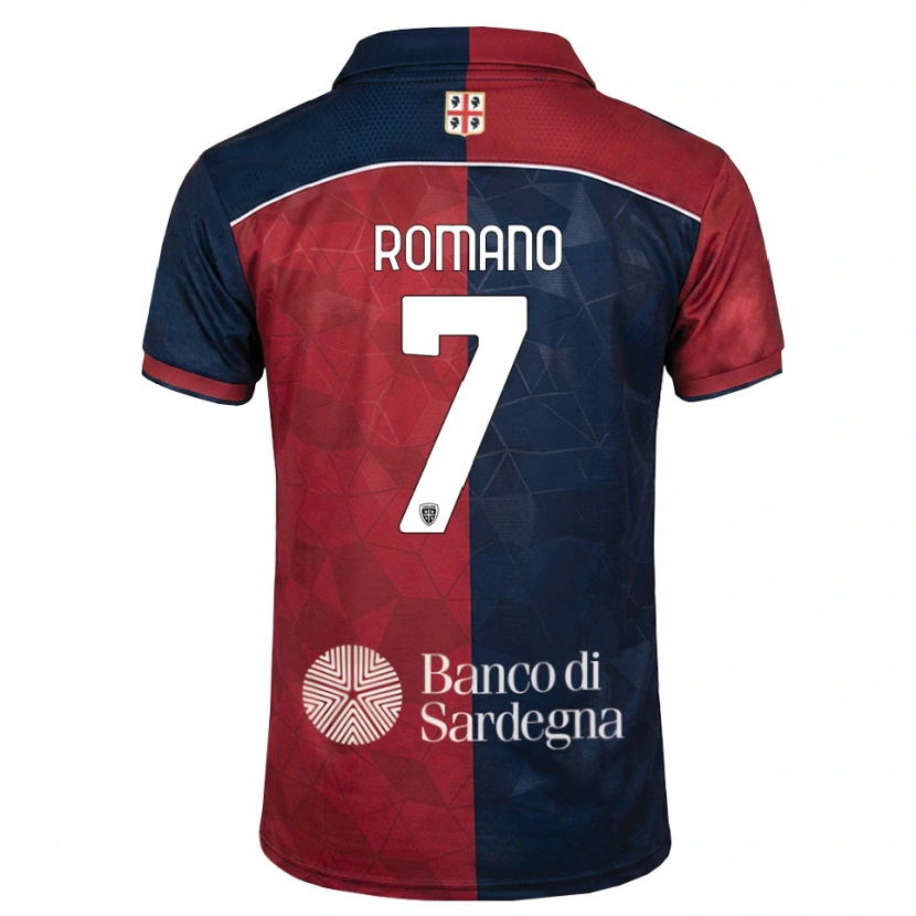 Danxen Kinderen Antonio Romano #7 Bordeauxrood Koninklijk Blauw Thuisshirt Thuistenue 2026/27 T-Shirt
