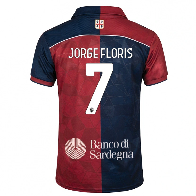 Danxen Kinderen Nicolò Jorge Floris #7 Bordeauxrood Koninklijk Blauw Thuisshirt Thuistenue 2026/27 T-Shirt