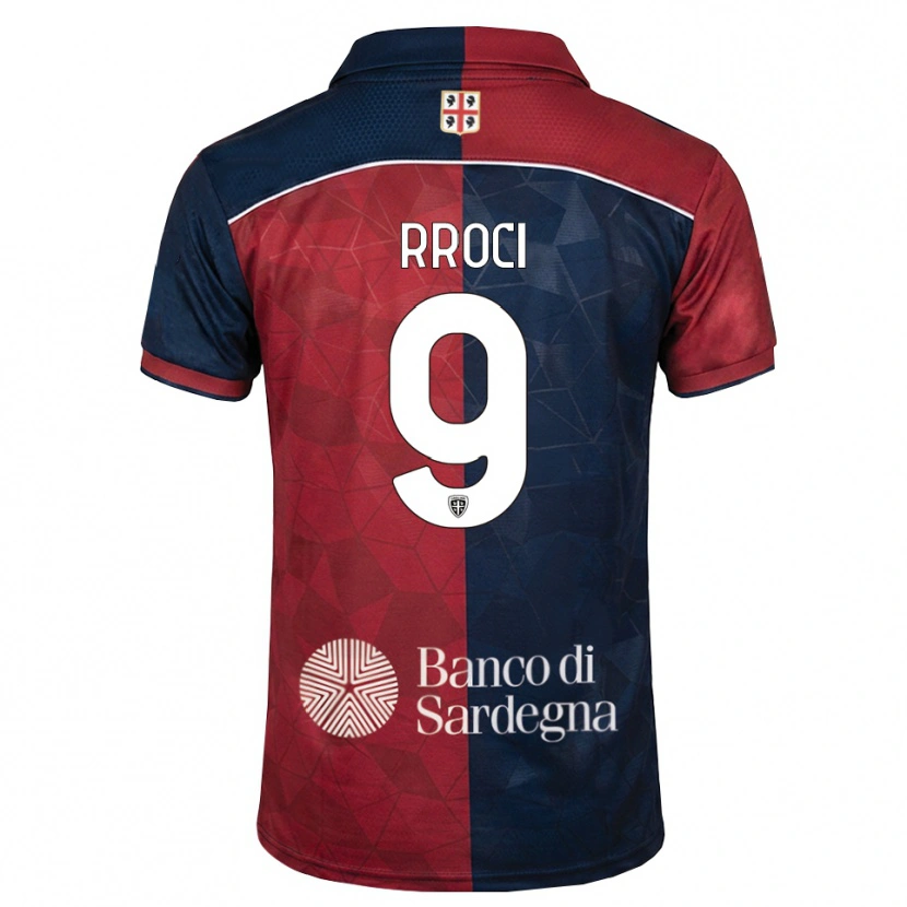 Danxen Kinderen Kevin Rroci #9 Bordeauxrood Koninklijk Blauw Thuisshirt Thuistenue 2026/27 T-Shirt