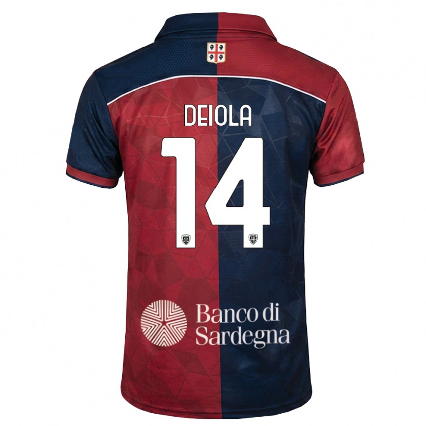 Danxen Kinderen Alessandro Deiola #14 Bordeauxrood Koninklijk Blauw Thuisshirt Thuistenue 2026/27 T-Shirt