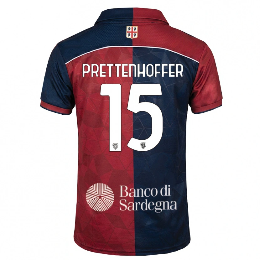 Danxen Kinderen Márton Prettenhoffer #15 Bordeauxrood Koninklijk Blauw Thuisshirt Thuistenue 2026/27 T-Shirt