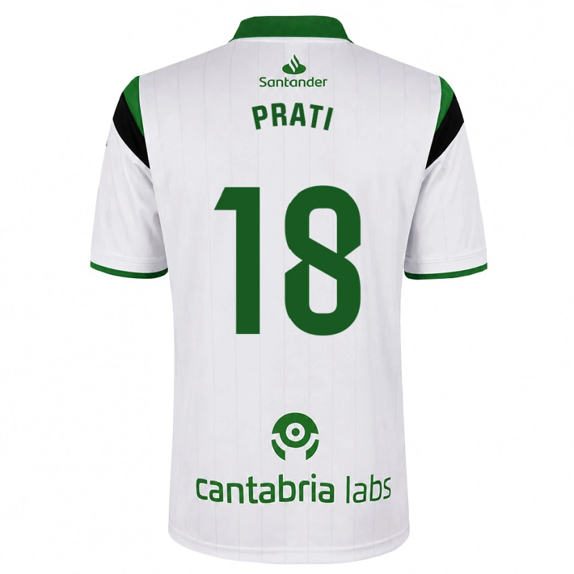 Danxen Kinderen Matteo Prati #18 Wit Groen Zwart Thuisshirt Thuistenue 2026/27 T-Shirt