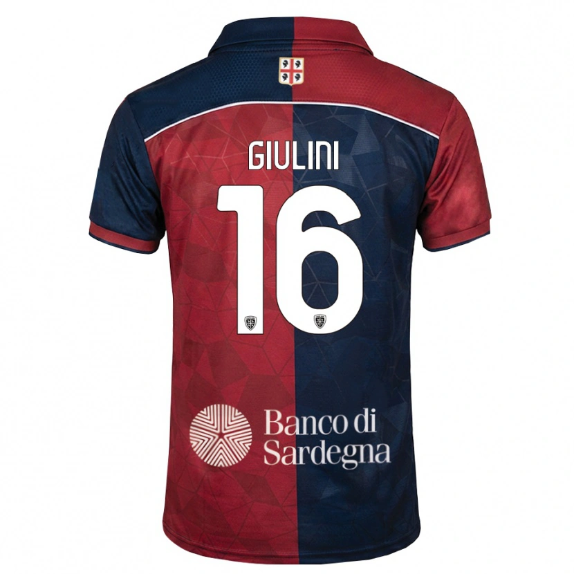 Danxen Kinderen Carlo Giulini #16 Bordeauxrood Koninklijk Blauw Thuisshirt Thuistenue 2026/27 T-Shirt