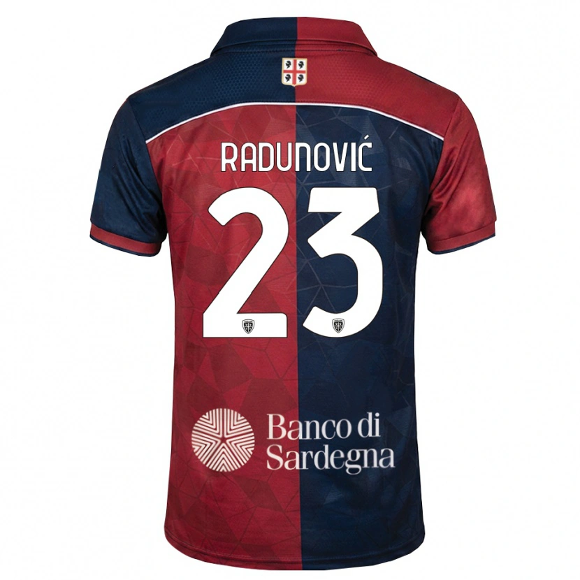 Danxen Kinderen Boris Radunović #23 Bordeauxrood Koninklijk Blauw Thuisshirt Thuistenue 2026/27 T-Shirt
